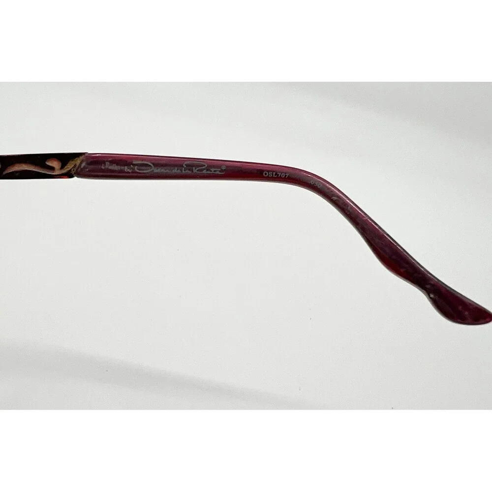 Oscar de la Renta Eyeglasses Womens Burgundy OSL707 Semi-Rimless 50-17-130